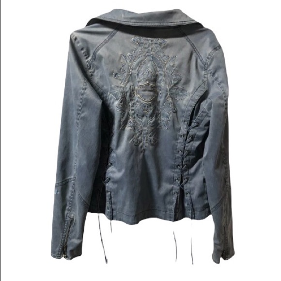 Harley Davidson Women’s Classic Cloth Selene-Jacket Medium 97438-08VW - Picture 2 of 12